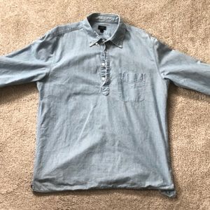 JCrew light blue half button down